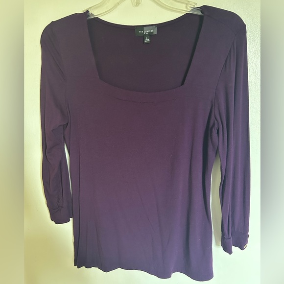 The Limited - Eggplant 3/4th Length Top - Size Small - Picture 1 of 3